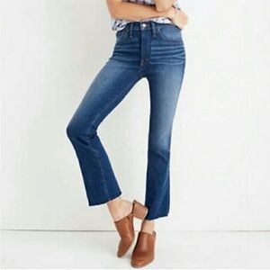 MADEWELL WOMENS CALI DEMI-BOOT BLUE JEANS WIDE LEGS SIZE 27